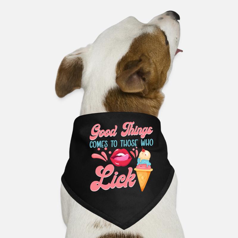 Crème glacée Cône Bouche Langue Bonne Bandana pour chien