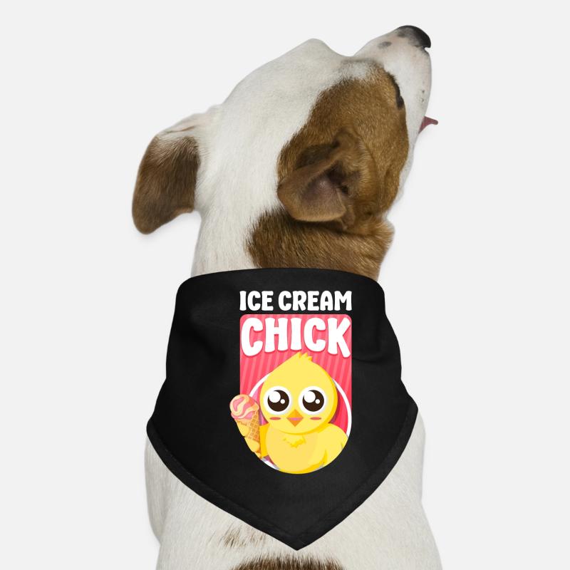 Ice Cream Chicken Cone Ice Cream Hunde-Bandana