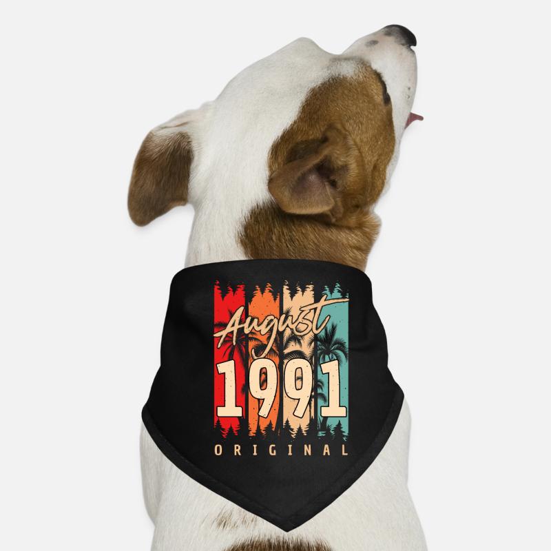 Année de construction 1991 en août Bandana pour chien