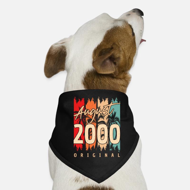 Mois de naissance Août 2000 Bandana pour chien