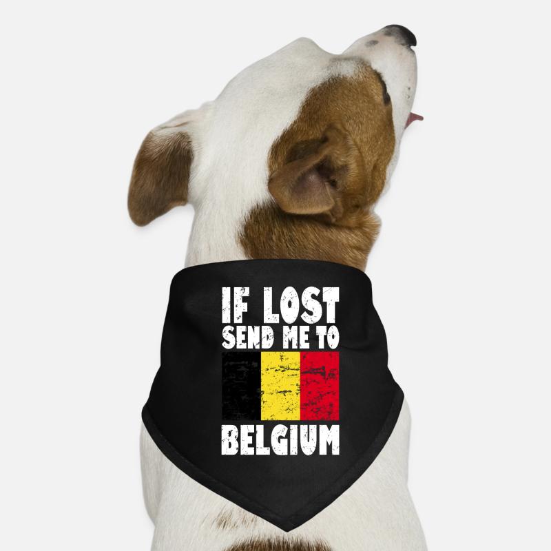 Belgien Flagge Spruch Hunde-Bandana