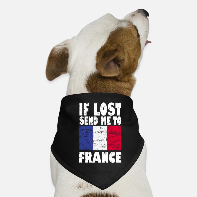 Frankreich Flagge Spruch Hunde-Bandana