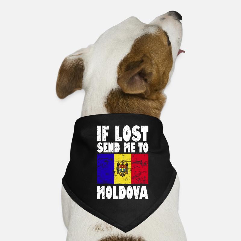 Moldova Flag Slogan Dog Bandana
