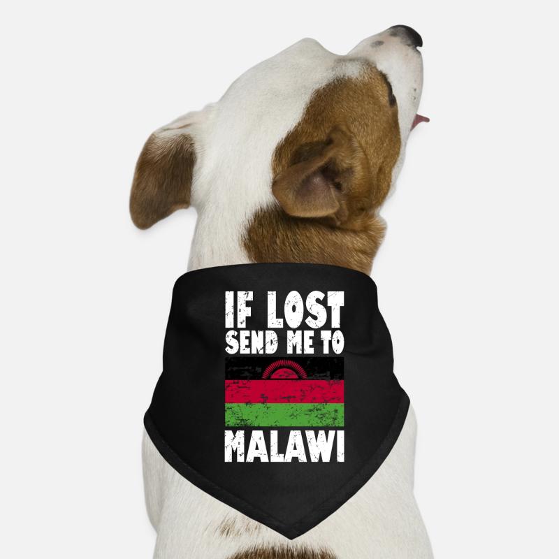 Malawi Flagge Spruch Hunde-Bandana