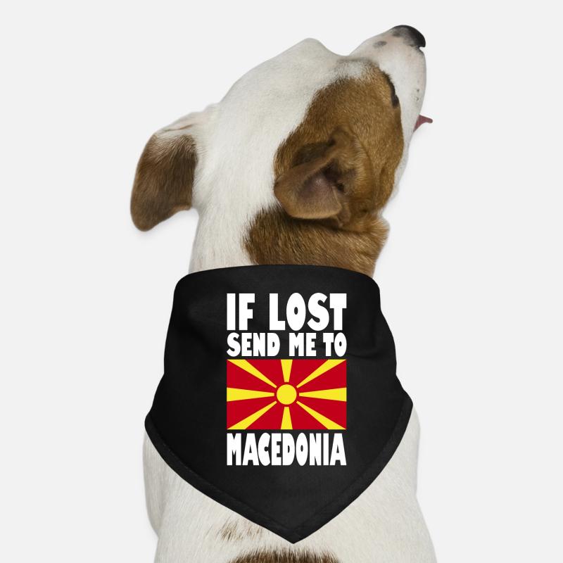 Slogan du drapeau de la Macédoine Bandana pour chien