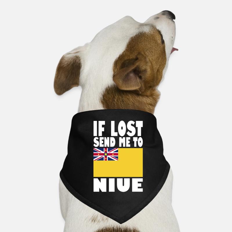 Niue Flagge Spruch Hunde-Bandana