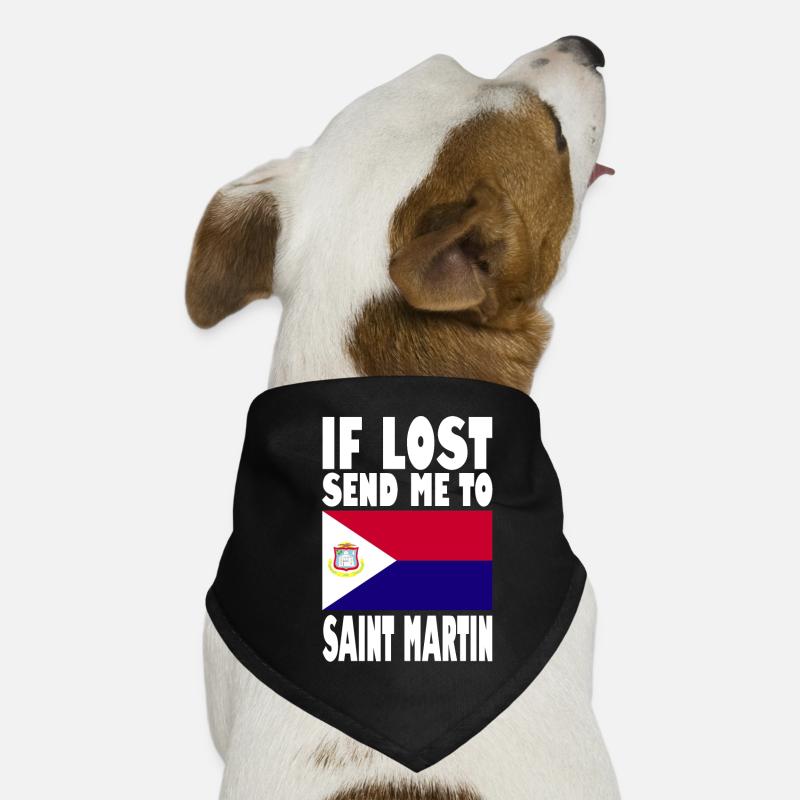 St. Martin Flag Saying Dog Bandana