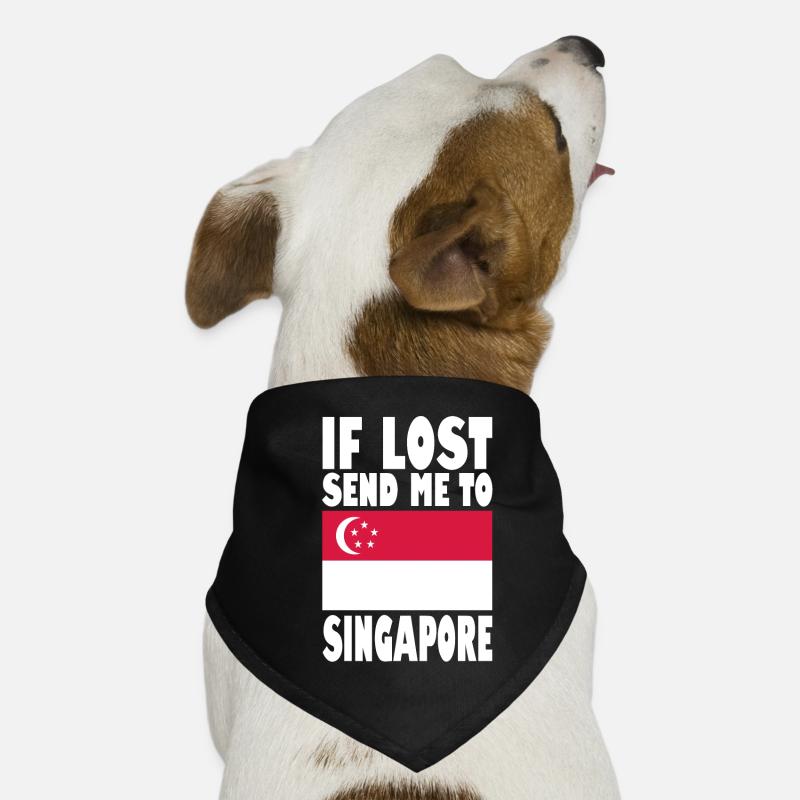 Drapeau de Singapour Bandana pour chien