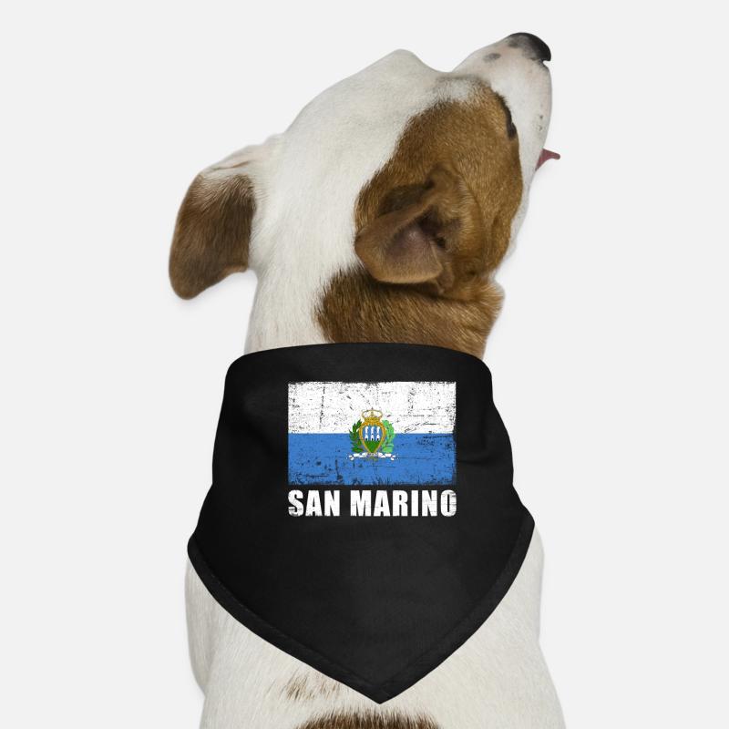 Drapeau de Saint-Marin Grunge Drapeau de Saint-Marin Bandana pour chien