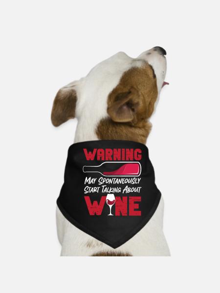 Sommelier Wine Drinking Tasting - Hunde-Bandana - Schwarz - Vorne
