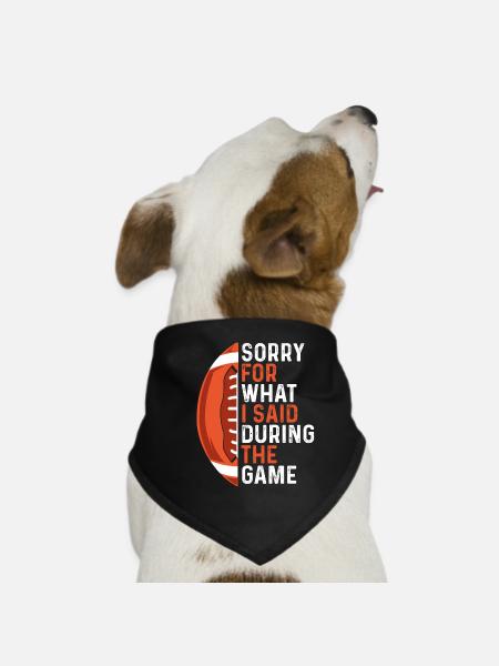 Sorry for what I said - Dog Bandana - black - Front