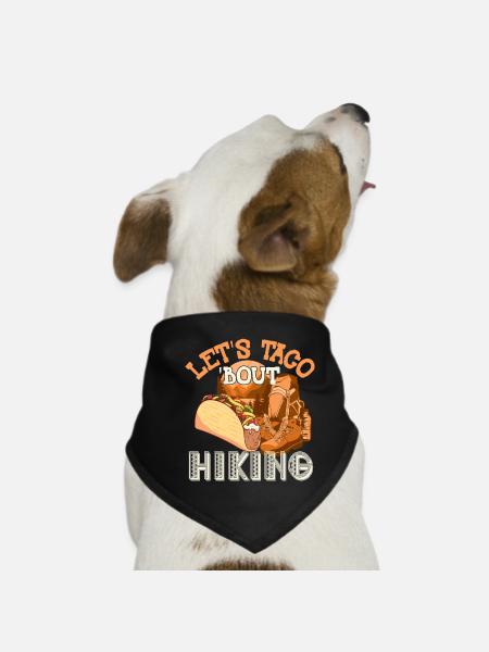 Let's Taco' Bout Hiking - Dog Bandana - black - Front