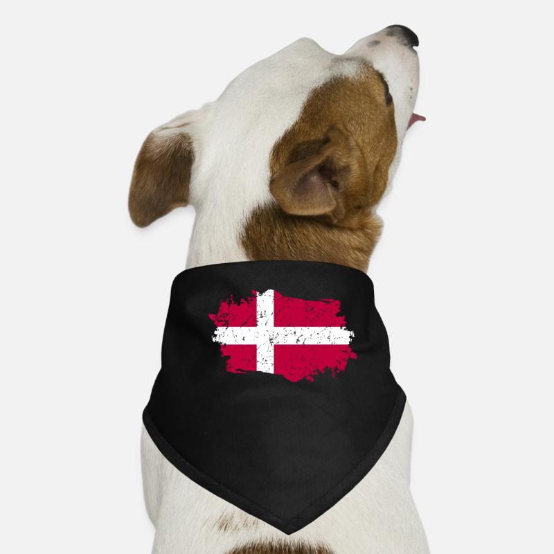 Drapeau du Danemark Grunge Drapeau du Danemark Bandana pour chien