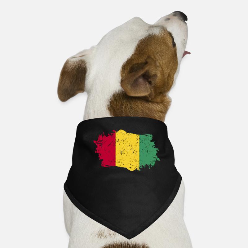 Guinea Flag Grunge Guinea Flag Dog Bandana