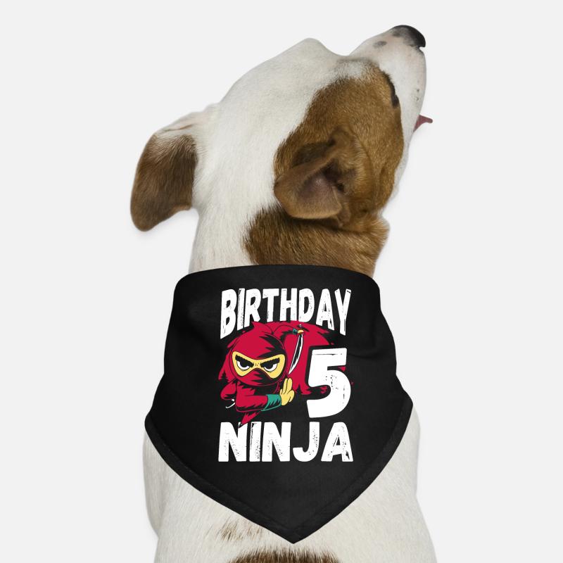 Cooler Ninja Zum 5. Geburtstag Hunde-Bandana