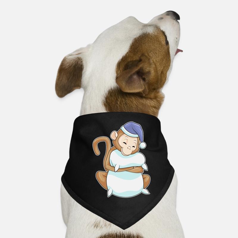 Oreiller de Sommeil Singe Bandana pour chien