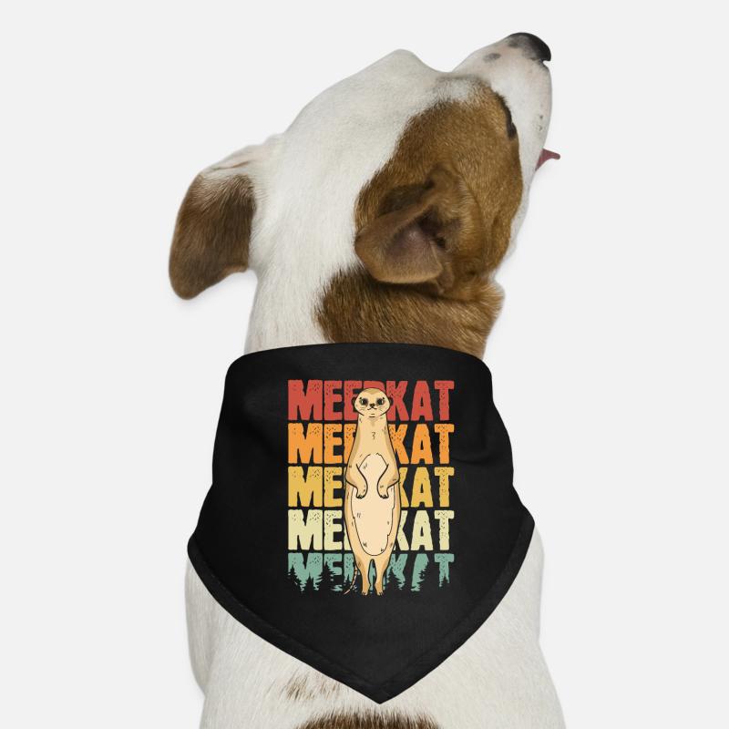 Meerkats vintage Dog Bandana