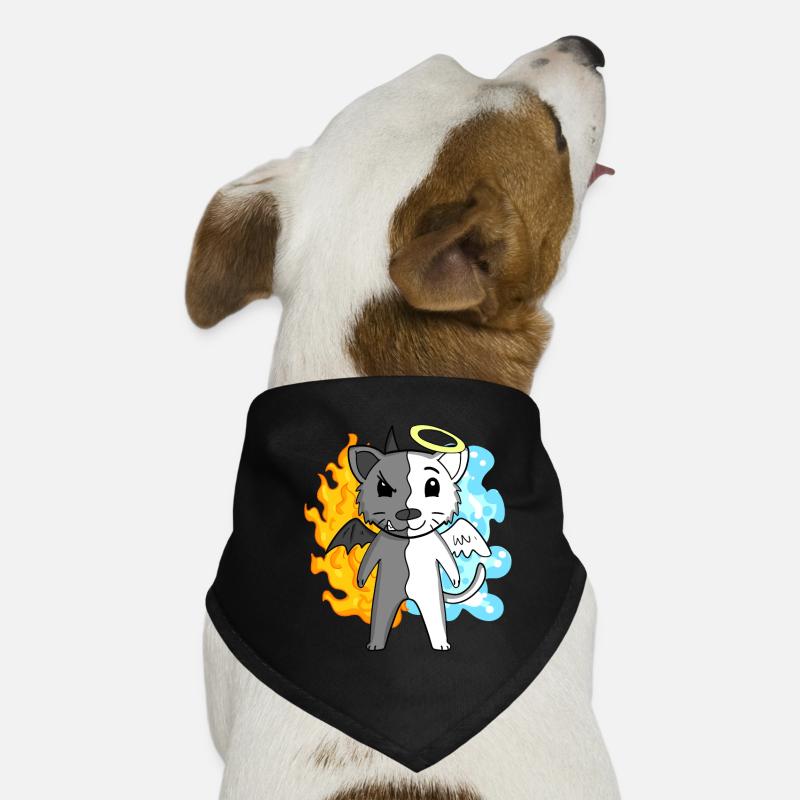 Cat Cat Breed Bombay - Angel and Devil Dog Bandana