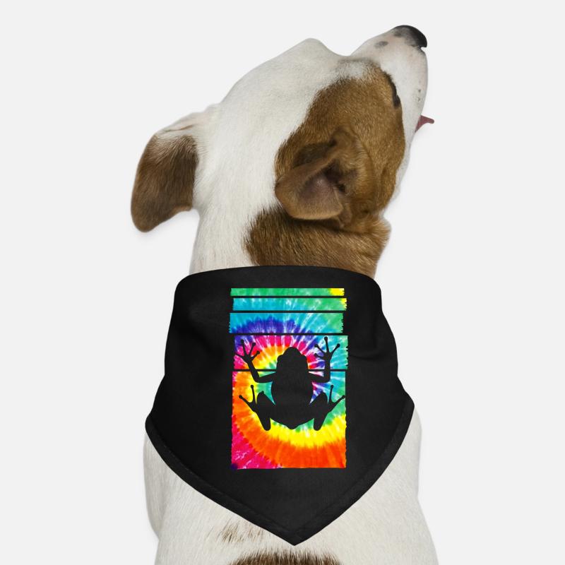 Frog Hippie Tie Dye Dog Bandana