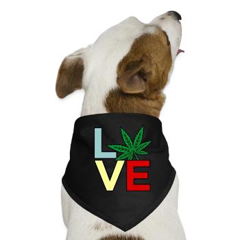 Cannabis - Hunde-Bandana - Schwarz - Vorne