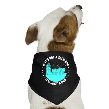 Mushing Schlittenhunde | Hundeschlitten Geschenk - Hunde-Bandana - Schwarz - Vorne