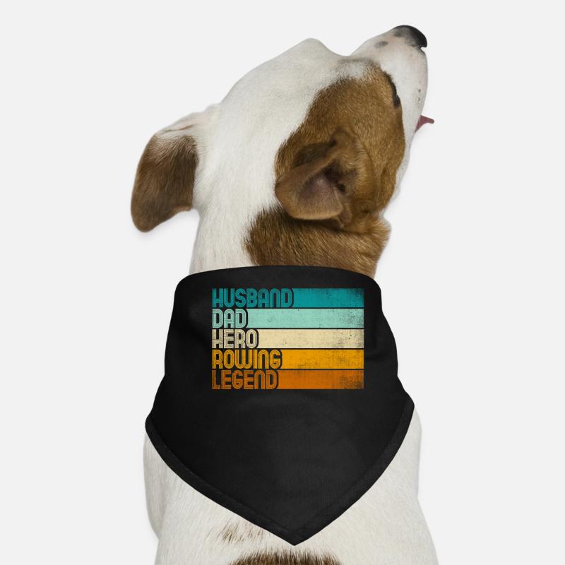 Retro Husband Dad Hero Rowing Legend Hunde-Bandana