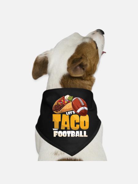 Taco Bout Football Spieltag - Hunde-Bandana - Schwarz - Vorne
