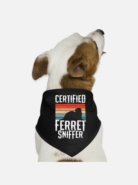 Renifleur de furet certifié - Bandana pour chien - noir - Devant