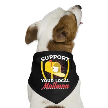 Support Your Local Mailman - Hunde-Bandana - Schwarz - Vorne