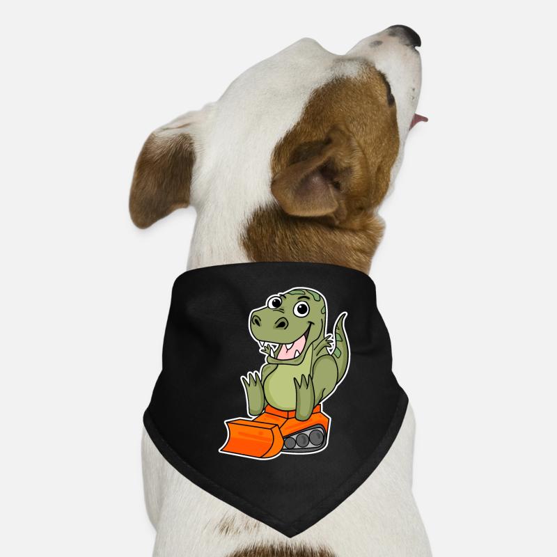 Dino Construction Site Children's Motif Dog Bandana