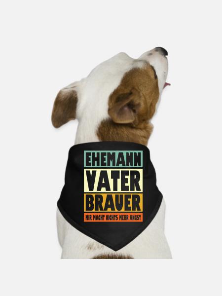 Brauer Vater Ehemann Held - Hunde-Bandana - Schwarz - Vorne