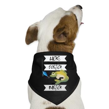 Angler Lachs mich Dorsch am Barsch - Hunde-Bandana - Schwarz - Vorne
