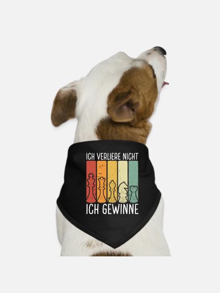 Je ne perds pas, je gagne - Bandana pour chien - noir - Devant