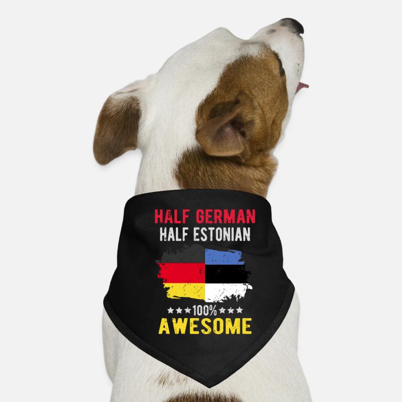 Moitié allemand moitié estonien Bandana pour chien