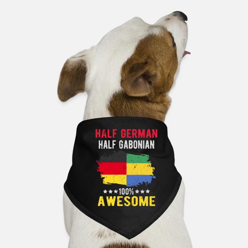 Halb Deutsch Halb Gabuner Hunde-Bandana