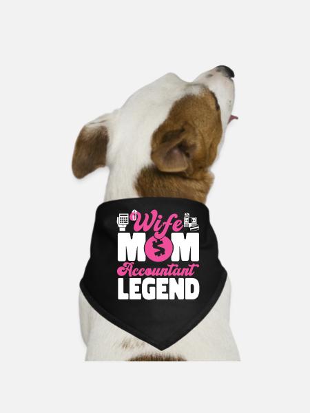 Accountant Bookkeeper Accounting - Dog Bandana - black - Front