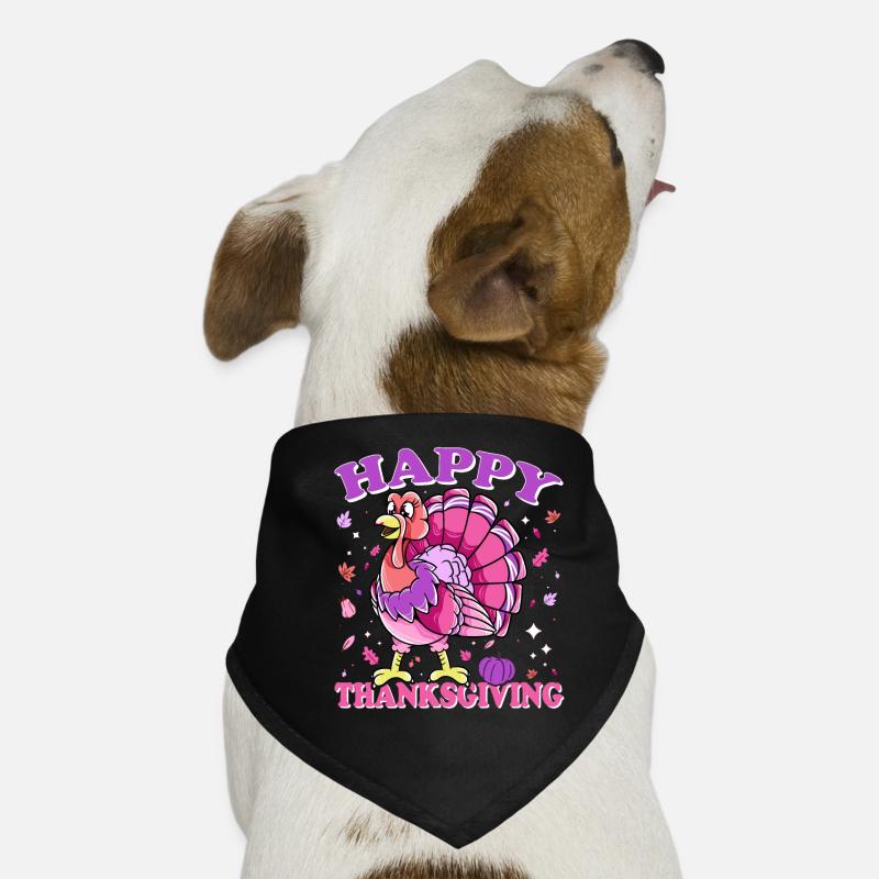 Dinde femelle Joyeux Thanksgiving Bandana pour chien