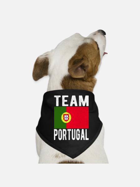 Drapeau du Portugal - Bandana pour chien - noir - Devant
