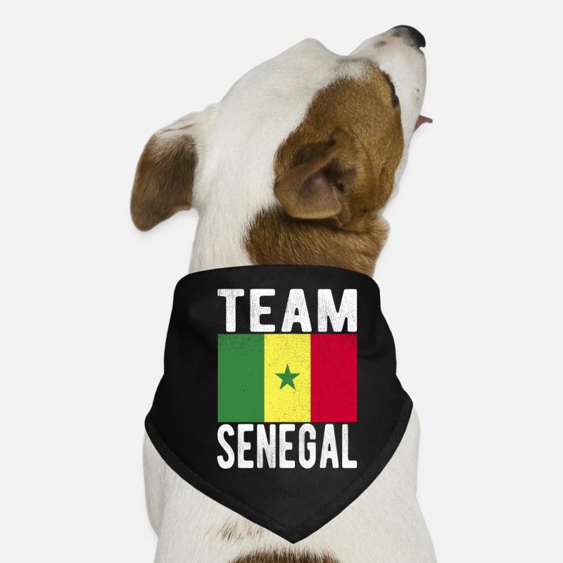 Drapeau du Sénégal - Bandana pour chien - noir