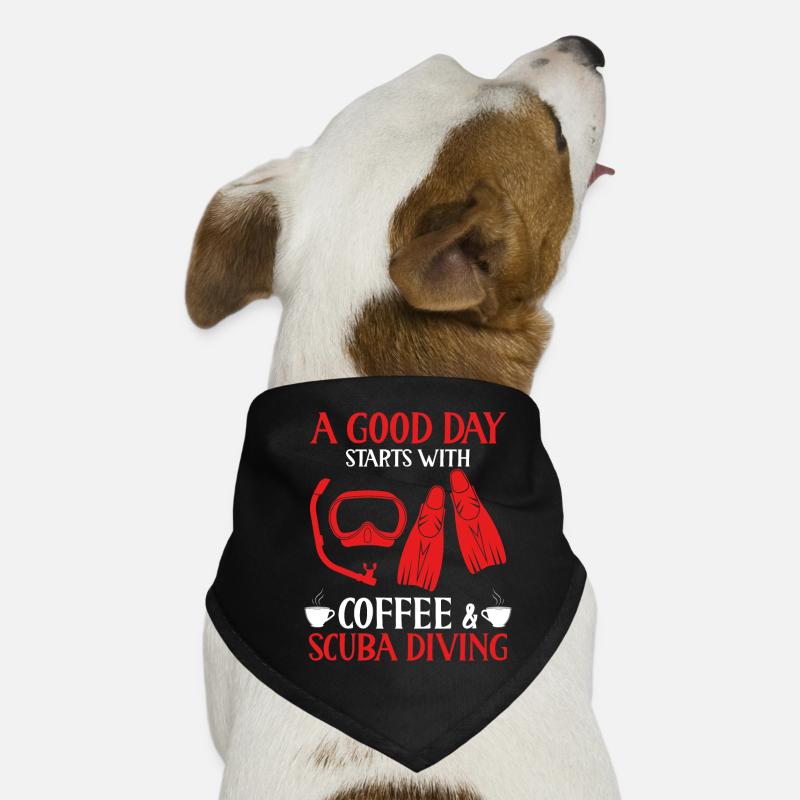 A good day starts with coffee Dog Bandana