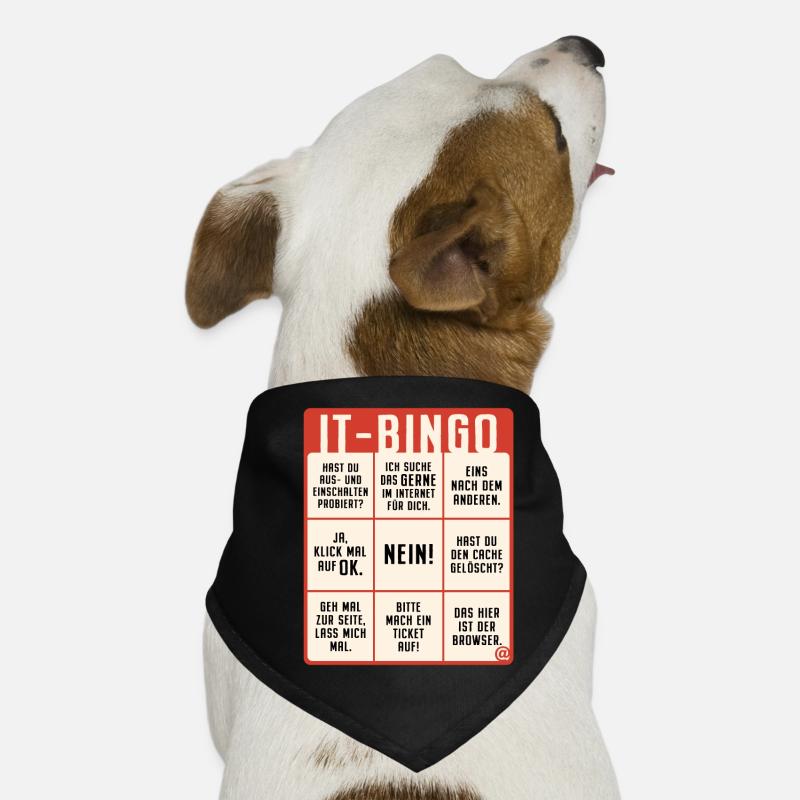 IT Support Bingo Service Desk IT Helpdesk Sysadmin Hunde-Bandana