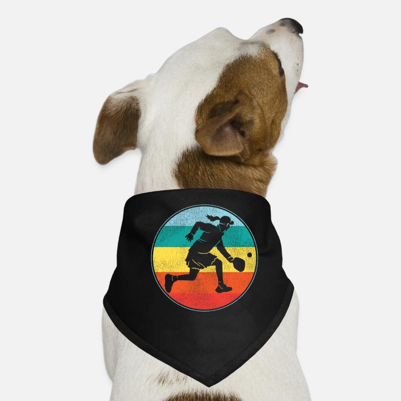 Pickleball Retro Vintage Hunde-Bandana