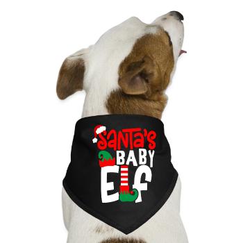 Santa s Baby Elf - Hunde-Bandana - Schwarz - Vorne