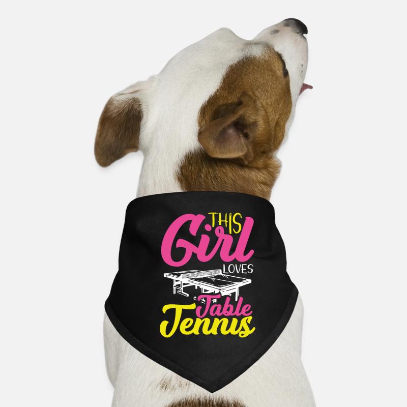 Dieses Mädchen Liebt Tischtennis Hunde-Bandana