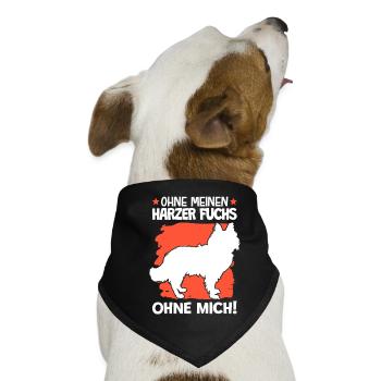 Ohne meinen Harzer Fuchs ohne mich Hütefuchs - Hunde-Bandana - Schwarz - Vorne