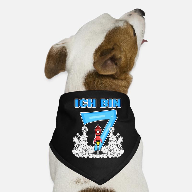 Je suis sept 7 ans Jeune astronaute de fusée Bandana pour chien