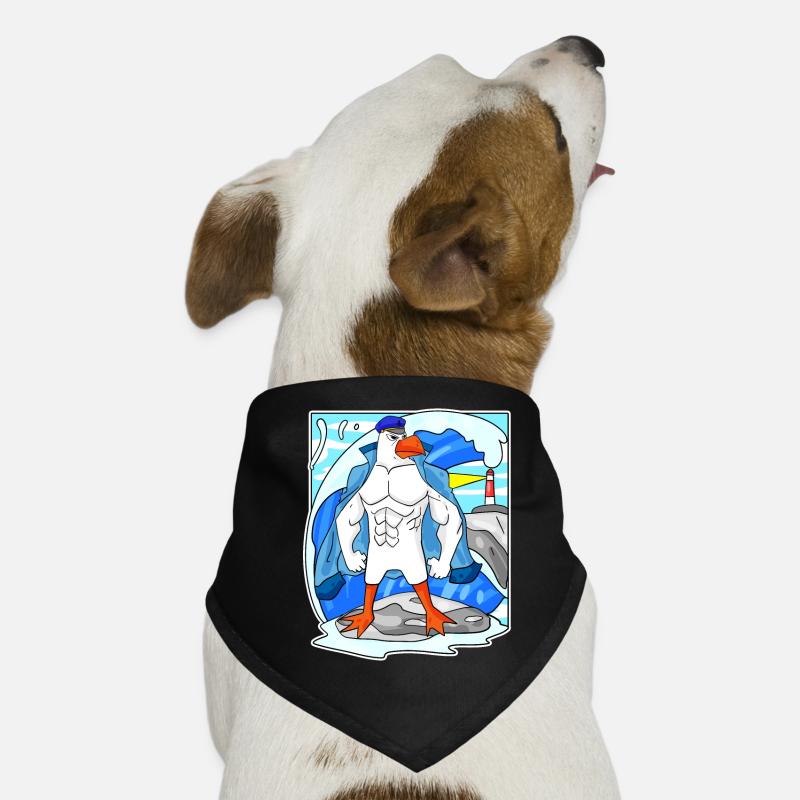Muscles Seagull Sea North Sea Gift Dog Bandana