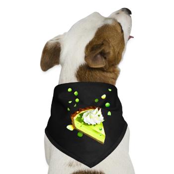 Limettenkuchen Citrone Limette - Hunde-Bandana - Schwarz - Vorne
