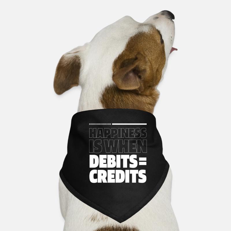 Happiness Is When Debits = Credits - Accountant Dog Bandana