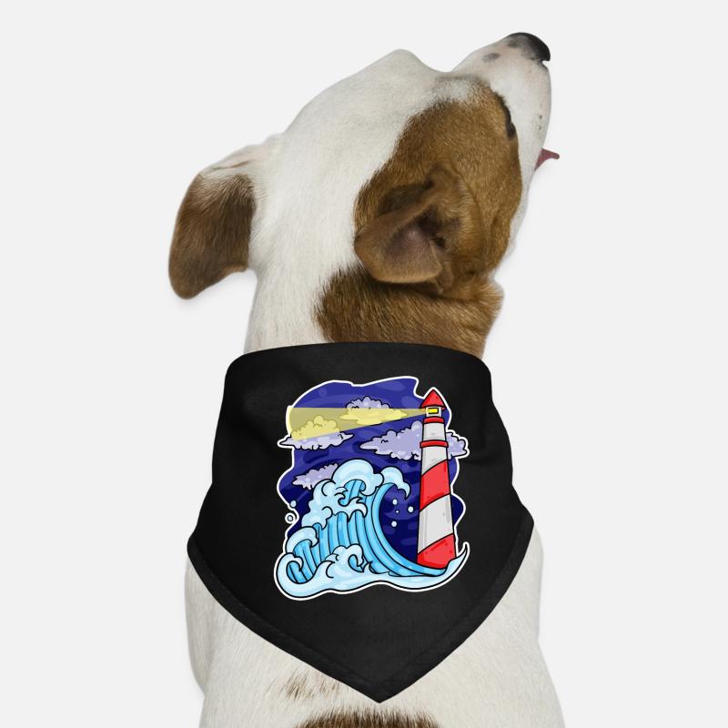 Phare Côte Mer Mer Bandana pour chien